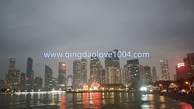 칭다오54광장 조명쑈