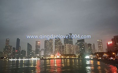 칭다오54광장 조명쑈