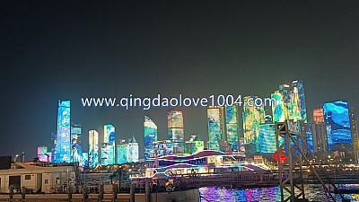 칭다오 54광장 밤야경